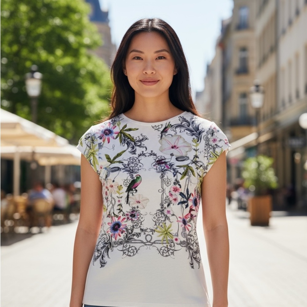 Women’s Ted Baker - Floral Multicolor T-Shirt